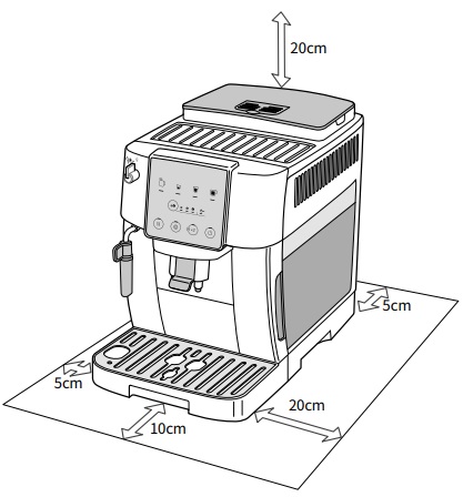 全自動コーヒーマシン】（ECAM22020）設置スペースについて よくあるご